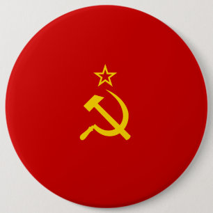 USSR flag 6 Cm Round Badge