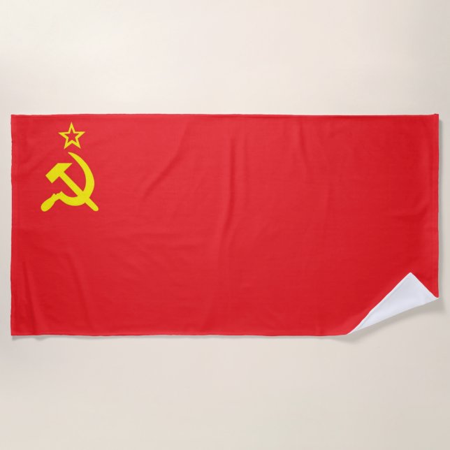 USSR flag Beach Towel (Front)