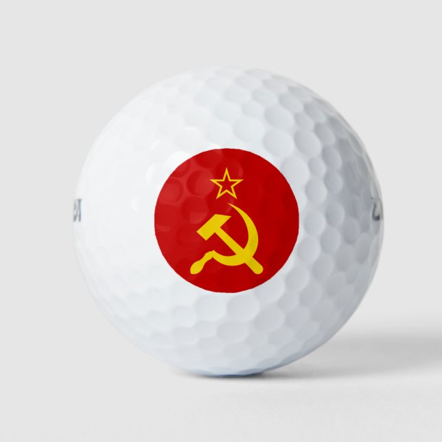 USSR Flag - Soviet Union Flag Golf Balls (Front)