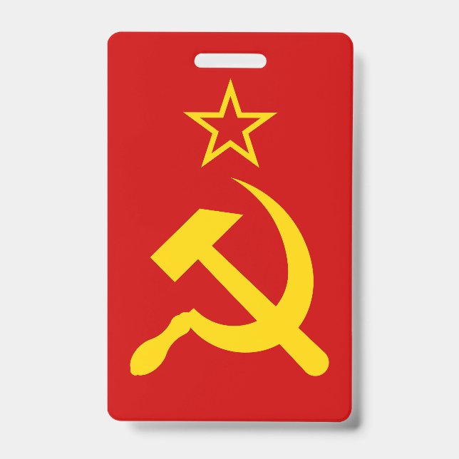 USSR Flag - Soviet Union Flag ID Badge (Front)