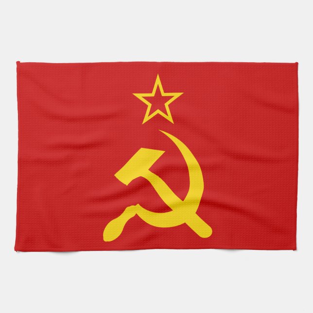 USSR Flag - Soviet Union Flag Tea Towel (Horizontal)