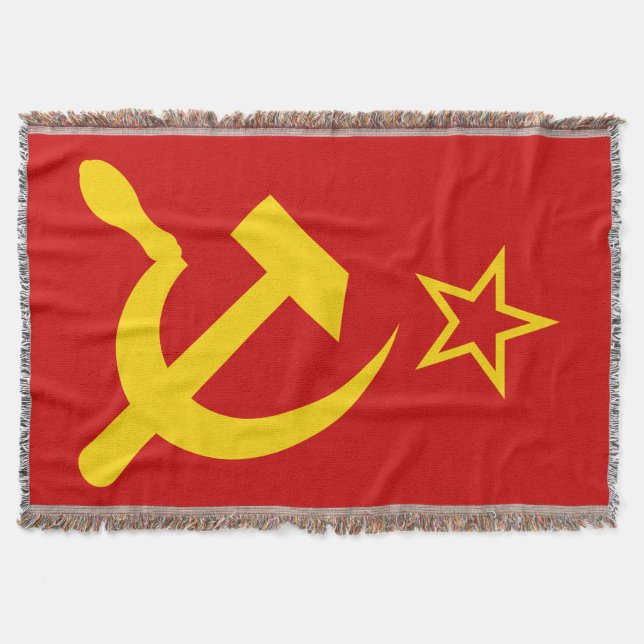 USSR Flag - Soviet Union Flag Throw Blanket (Front)