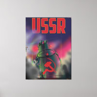 USSR soviet russia cartoon travel poster art.