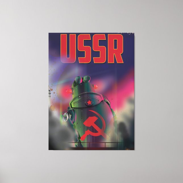 USSR soviet russia cartoon travel poster art. Canvas Print (Front)