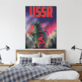 USSR soviet russia cartoon travel poster art. Canvas Print (Insitu(Bedroom))