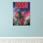 USSR soviet russia cartoon travel poster art. Canvas Print (Insitu(Wood Floor))