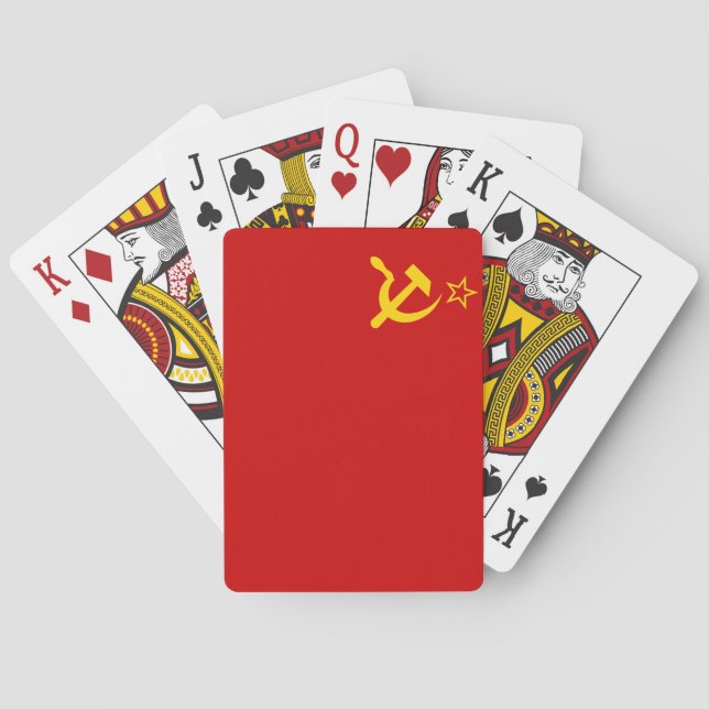 USSR Soviet Union Communist Sickle and Hammer Playing Cards (Back)