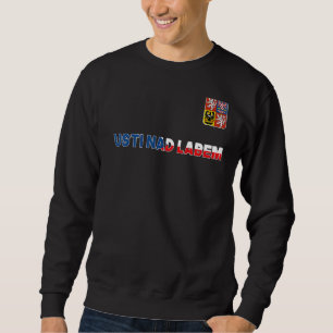 Usti Nad Labem Czech Republic Heart Flag Coat Arm Sweatshirt