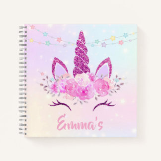 Ustom Unicorn Sketchbook for Kids Notebook