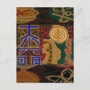 USUI REIKI symbols Postcard