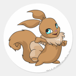 Usul Brown Classic Round Sticker