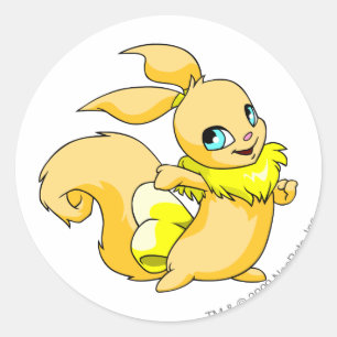 Usul Yellow Classic Round Sticker