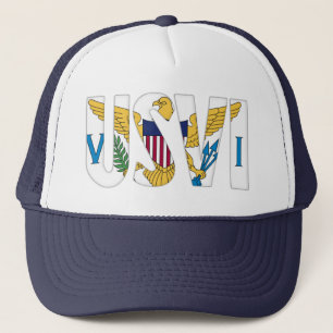 USVI US Virgin Islands Flag Caribbean Trucker Hat