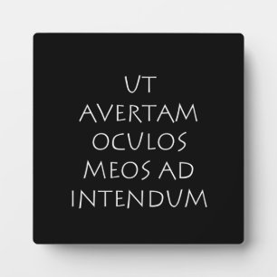 Ut avertam oculos meos ad intendum plaque