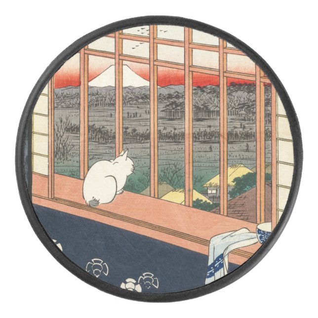 Utagawa Hiroshige - Asakusa Rice fields Hockey Puck (Front)