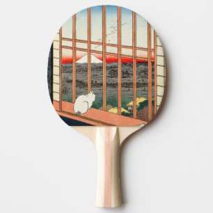 Utagawa Hiroshige - Asakusa Rice fields Ping Pong Paddle