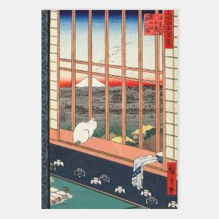 Utagawa Hiroshige - Asakusa Rice fields Wrapping Paper Sheet