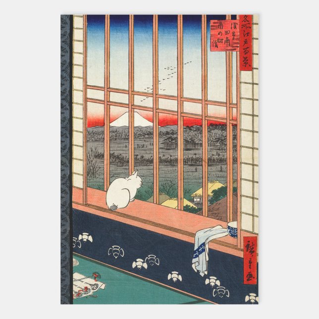 Utagawa Hiroshige - Asakusa Rice fields Wrapping Paper Sheet (Creator Uploaded)