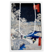 Utagawa Hiroshige - Drum Bridge at Meguro Medium Gift Bag (Back)