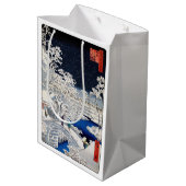 Utagawa Hiroshige - Drum Bridge at Meguro Medium Gift Bag (Back Angled)