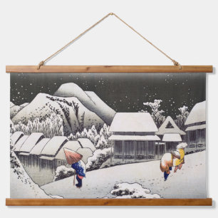 Utagawa Hiroshige - Evening Snow at Kanbara Hanging Tapestry