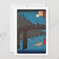 Utagawa Hiroshige - Kyoto Bridge by Moonlight