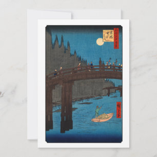 Utagawa Hiroshige - Kyoto Bridge by Moonlight Invitation
