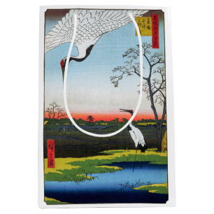 Utagawa Hiroshige - Minowa, Kanasugi, Mikawashima Medium Gift Bag