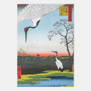 Utagawa Hiroshige - Minowa, Kanasugi, Mikawashima Wrapping Paper Sheet