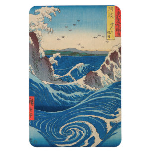 Utagawa Hiroshige - Naruto Whirlpool, Awa Province Magnet