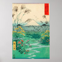 Utagawa Hiroshige - Otsuki Plain in Kai Province