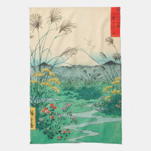Utagawa Hiroshige - Otsuki Plain in Kai Province Tea Towel