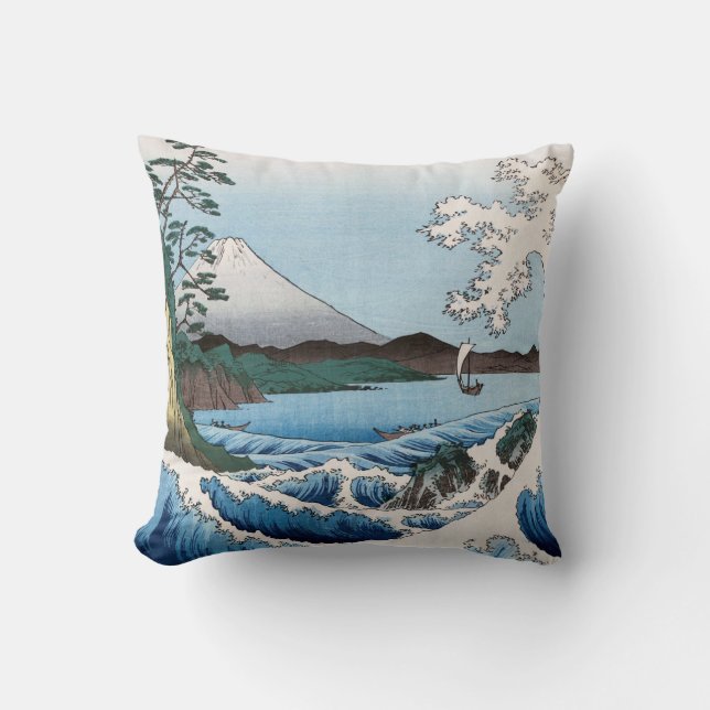 Utagawa Hiroshige - Sea off Satta, Suruga Province Cushion (Front)