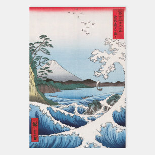 Utagawa Hiroshige - Sea off Satta, Suruga Province Wrapping Paper Sheet