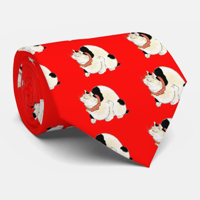 Utagawa Kuniyoshi, Cat for rat extermination Tie (Rolled)