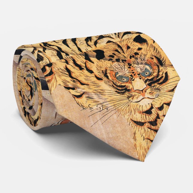 Utagawa Kuniyoshi, "Tiger" Tie (Rolled)