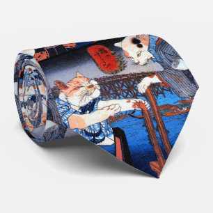 Utagawa Kuniyoshi, "Two Cats" Tie