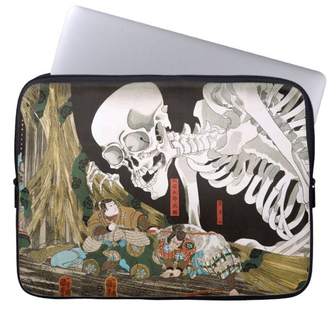 Utagawa Kuniyoshi Warrior vs. Ghost,Japanese Art Laptop Sleeve (Front)