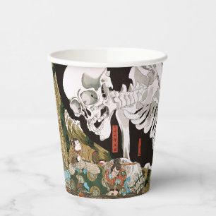 Utagawa Kuniyoshi Warrior vs. Ghost,Japanese Art Paper Cups