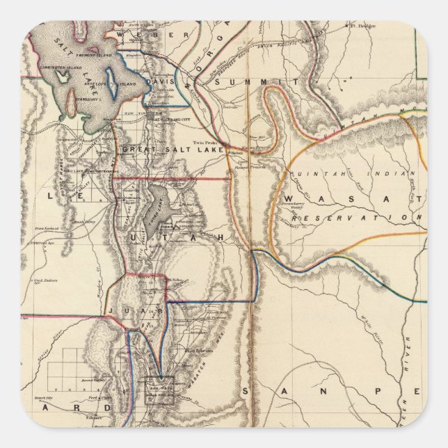 Utah 2 square sticker (Front)