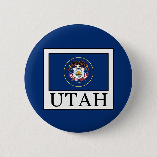 Utah 6 Cm Round Badge (Front)