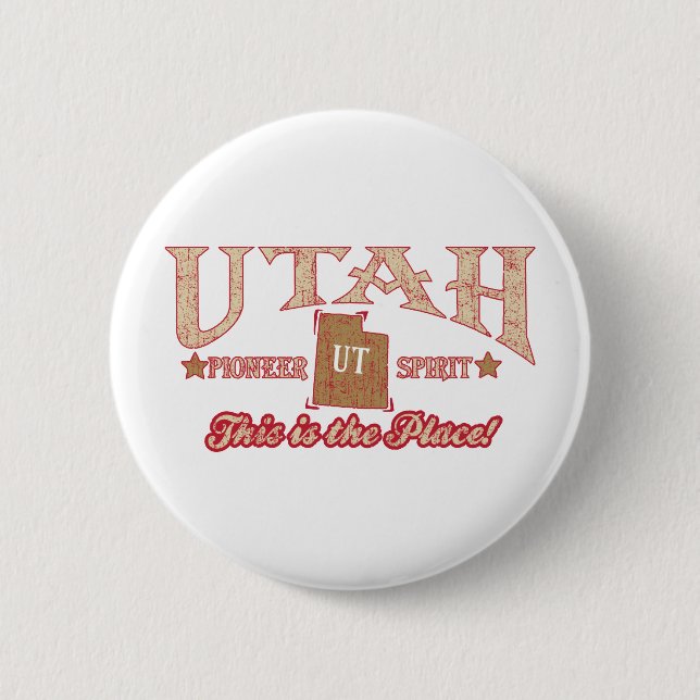 Utah 6 Cm Round Badge (Front)