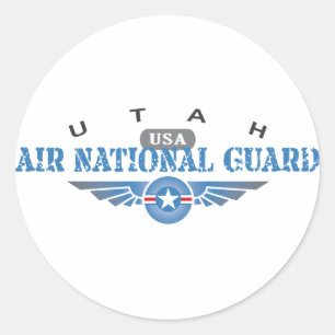 Utah Air National Guard Classic Round Sticker