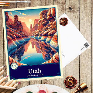 Utah Anime Style Cel Shaded Postcard