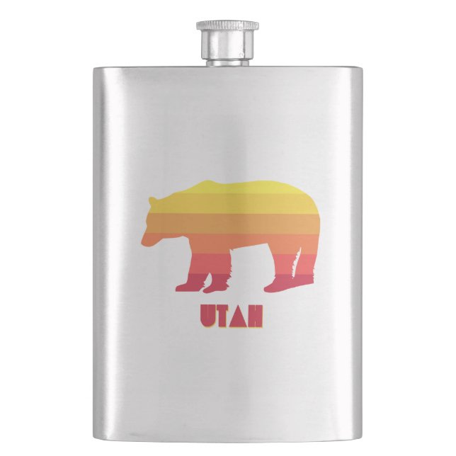 Utah Bear Hip Flask (Front)