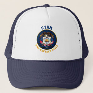 UTAH BEEHIVE STATE FLAG TRUCKER HAT