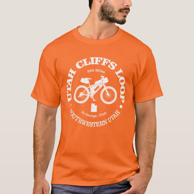 Utah Cliffs Loop (cycling) T-Shirt (Front)