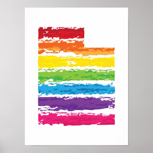 utah colour strokes poster (Front)