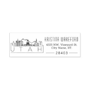 Utah Custom Address Self-inking Stamp