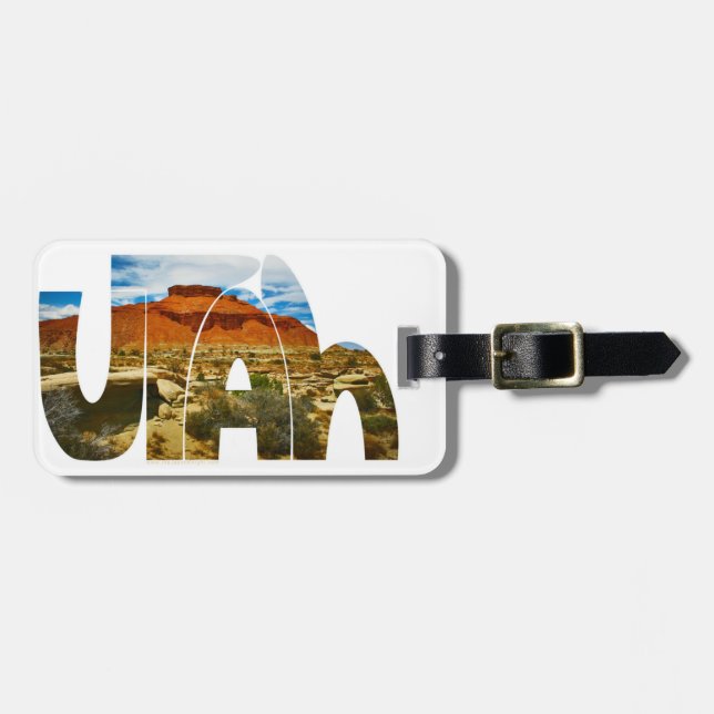 Utah desert logo luggage tag (Front Horizontal)